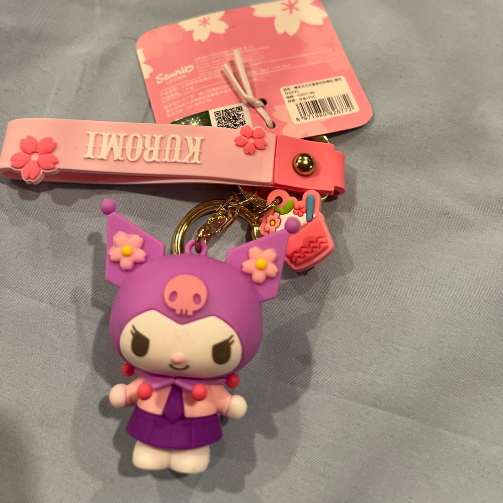 Sanrio Kuromi Charm with Pink and Purple Accents